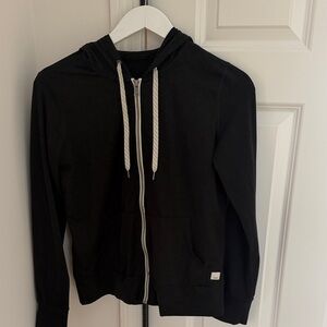 Vuori black athletic Hoodie - womens zip up with pockets - XS